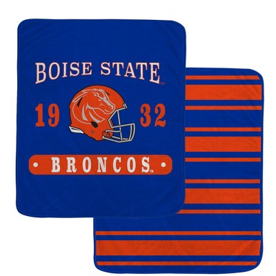 NCAA Boise State Broncos Varsity Plaque Double Sided Royal Plush Blanket: Sports Team Logo