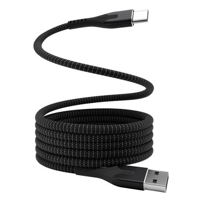 STATIK MagStack USB-A to USB-C Tangle Free Magnetic Charging Cable - Black