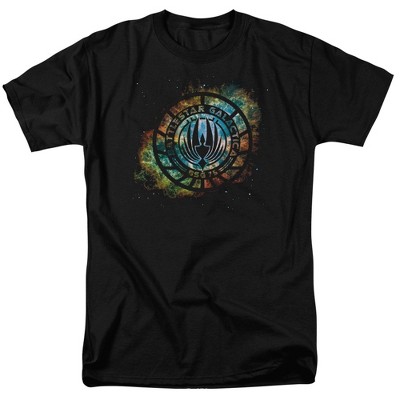 Men's Battlestar Galactica (New) Emblem Knock Out T-Shirt