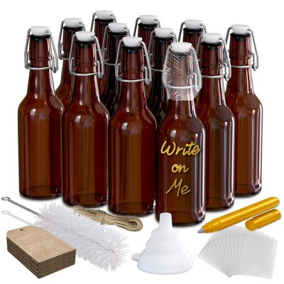 Nevlers  8.5oz  Swing Top Beer Bottles - Amber Glass