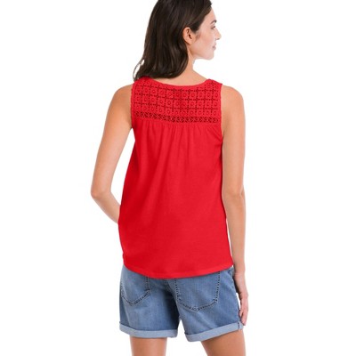 ellos Crochet Lace Tank