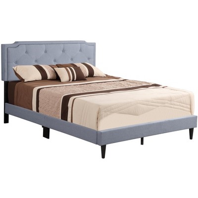 Passion Furniture Deb Jewel and Tufted Full Panel Bed