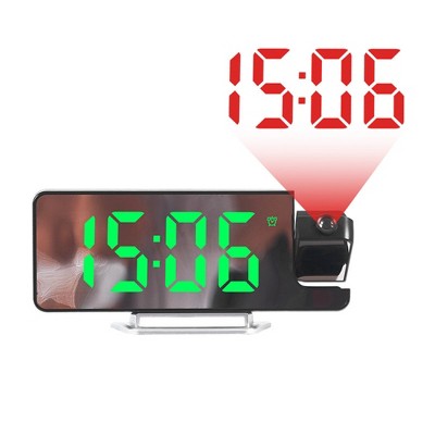 REGALWOVEN Plastic Digital Corded Adjustable Accurate Electric Alarm Clock 7.5 x 2.8 x 1 inch