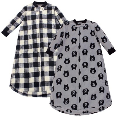 Yoga Sprout Baby Boys Long-Sleeve Fleece Sleeping Bag, Sack, Blanket, Bear, 0-9 Months
