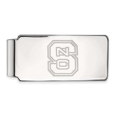 Black Bow Jewelry Sterling Silver North Carolina State Wolfpack NCAA Money Clip