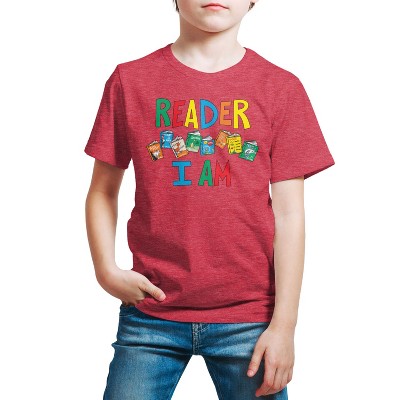 Boys' - Dr. Seuss - The Cat In The Hat Book Cover Reader I Am Short Sleeve Graphic T-Shirt