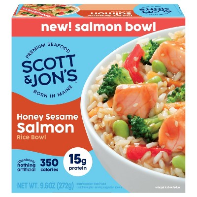 Scott and Jon's Honey Sesame Salmon Rice Bowl Frozen Meal - 9.6 oz