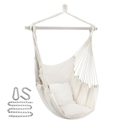 Sorbus Hanging Rope Hammock Chair Swing Seat for Any Indoor or Outdoor Spaces- Max. 265 Lbs -2 Seat Cushions Included