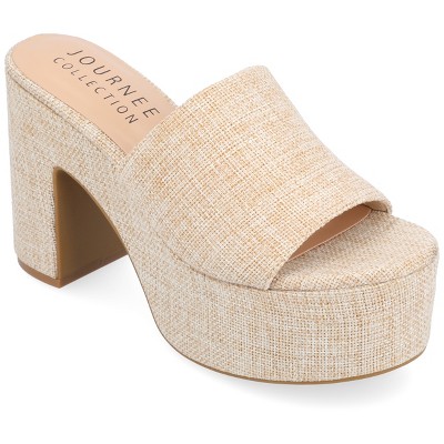 Journee Collection Women's Enyya Slip On Platform Sandals