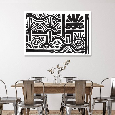 iCanvas Geometric Sunburst by Statement Goods Canvas Print Wall Art
