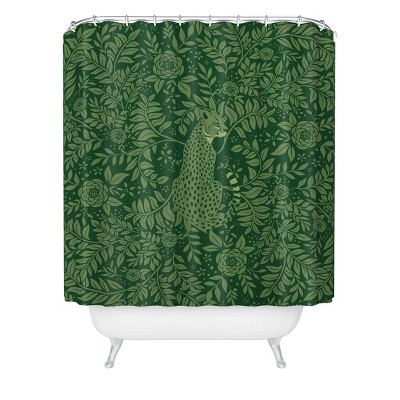 Cheetah Spring Collection Shower Curtain - Deny Designs: Abstract Pattern, Polyester, Machine Washable