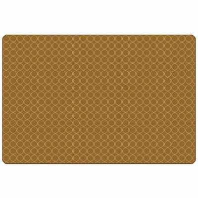 Carpets for Kids KIDSoft Comforting Circles Classroom Rug, Brown Tan, Rectangle