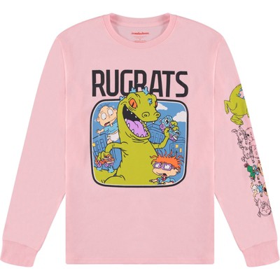 Mens Nickelodeon Long Sleeve Shirt - #TBT Mens 1990's Clothing - Rugrats Reptar Long Sleeve T-Shirt