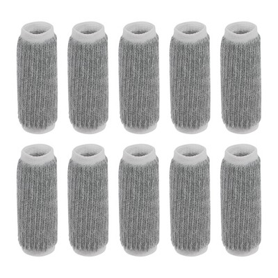 Unique Bargains Knitted Fabric Breathable Sports Finger Supporter Gray 10 Pcs
