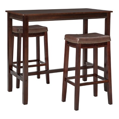 3pc Claridge Bar Height Dining Set - Linon
