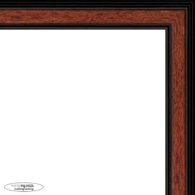 PosterPalooza | Photo Size Simple Brown Picture Frame - UV Acrylic, Foam Board Backing, Hanging Hardware