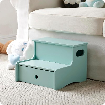 Kings Brand Furniture Wooden Toddler Step Stool for Kids with Storage for Bedroom, Bathroom, Kitchen