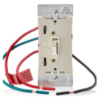 Leviton Ivory 1000 W Toggle Dimmer Slide Switch - Case of 10 - 1 each