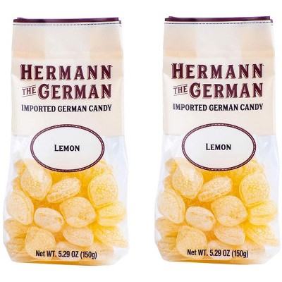 Hermann the German Lemon Bavarian Hard Candy 5.29 oz. / 150 g (Pack of 2)