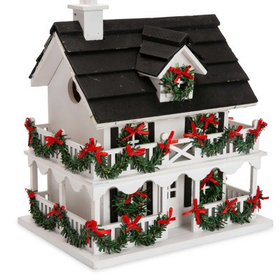 Home & Garden 11.25 In Colonial Cottage Birdhouse , Christmas Led Lighted (1PC)