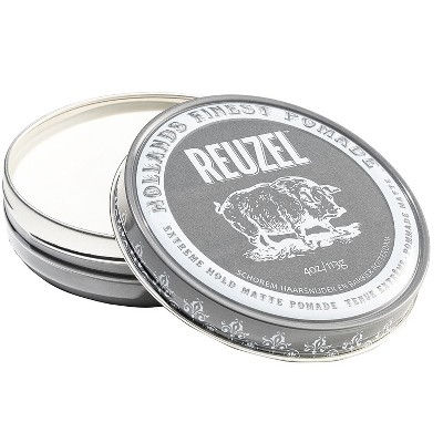 Reuzel Extreme Hold Matte Pomade (3.38 oz) Strongest All Day Hair Hold, Water Soluble Styling, No Shine & Flake Free, Easy To Wash Out Hairstyles