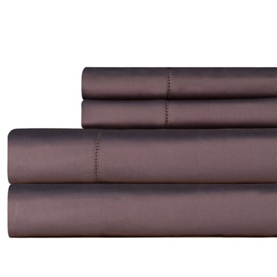 Pointehaven 610 Thread Count 100% Long Staple Cotton Hem Stitch Oversized 4 pc Sheet Set