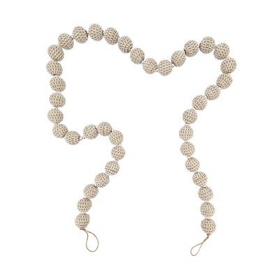 Saro Lifestyle Bedazzled Beaded Garland, 72", Silver