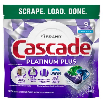 Cascade Platinum Plus Action Pacs Dishwasher Detergent - Fresh