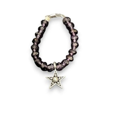 Michelle Marie Boutique's  Crystal Stretch Ring with Assorted Pewter Charms