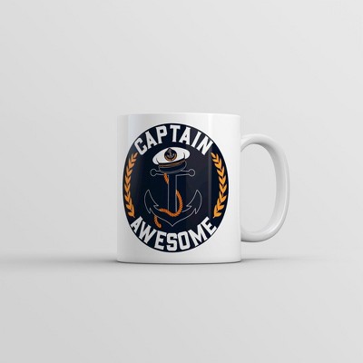 Crazy Dog Captain Awesome Mug Funny Sarcastic Boating Graphic Coffee Cup-11oz