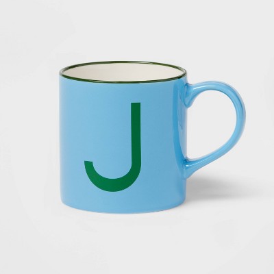 16oz Stoneware Monogram Mug - Opalhouse™