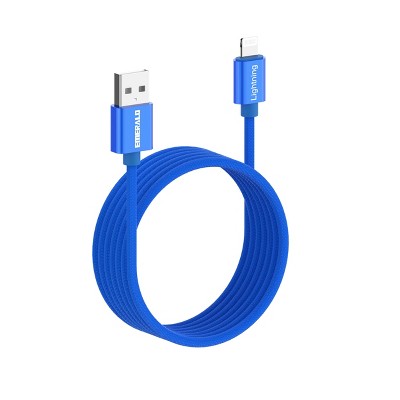 Emerald 10ft Braided USB-A to Lightning Fast Charging & Sync Cable Compatible with iPhone