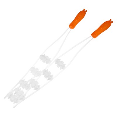 Unique Bargains Multiple Trigger Points Neck Shoulder Muscle Pain Ease PP TPE Handheld Back Massager White Orange 1 Pcs