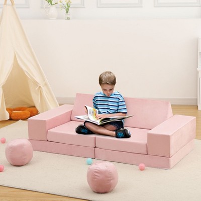 12Pcs Modular Kids Play Couch for Playroom Bedroom Living Room Creativing Couch for Inspiring Child