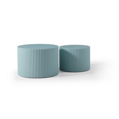 MDF Nesting Round Coffee Table Set with Multi-Functional Use and Durable Finish
