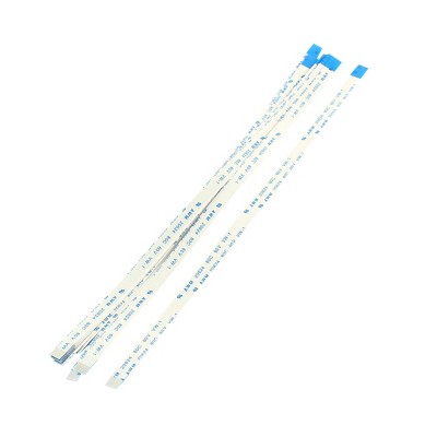 Unique Bargains Copper Flexible High-speed transmission Flexible Flat Cable 200mm White Blue 10 Pcs