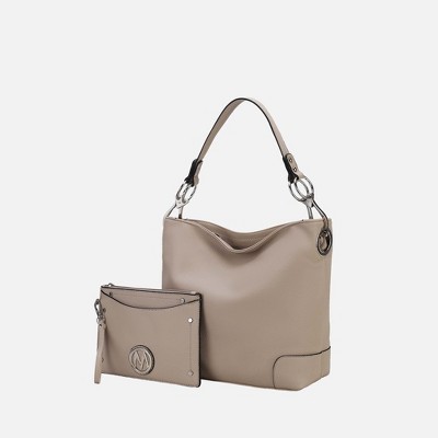 MKF Collection Viviana Vegan Leather Hobo Bag with Matching Wristlet by Mia K
