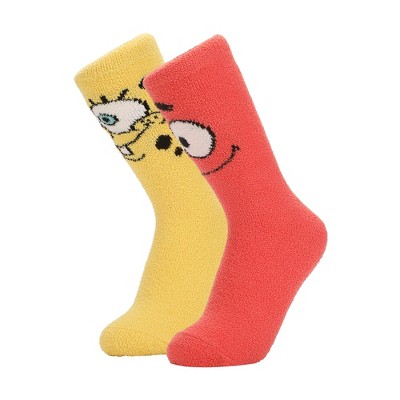 Spongebob Squarepants Spongebob and Patrick Womens Chenille Crew Socks