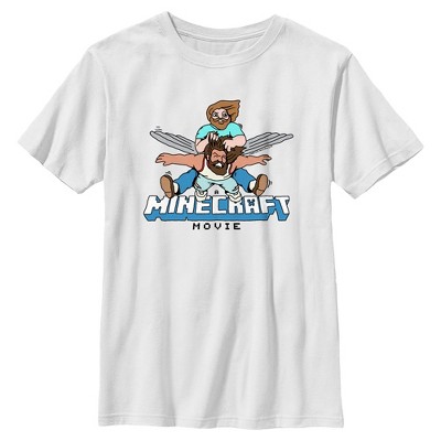 Boy's A Minecraft Movie Garrett and Steve Fly T-Shirt