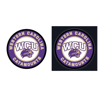 Evergreen Ultra-Thin Edgelight LED Wall Decor, Round, Western Carolina University- 23 x 23 Inches Made In USA