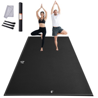 VEVOR Exercise Mat, Non Slip High Density Premium Yoga Mat, Exercise Yoga Mat for Men Women, Fitness & Exercise Mat with Bag & Carry Strap