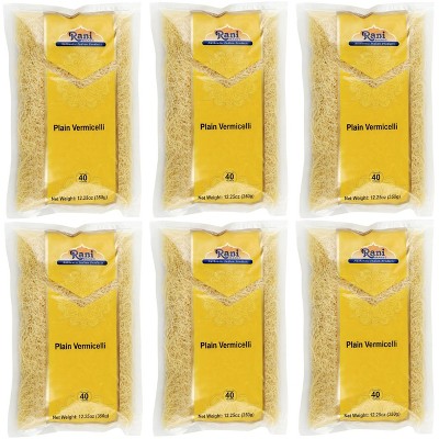 Plain Vermicelli (Wheat Noodles) -12.25oz (350g) Pack of 6 - Rani Brand Authentic Indian Products