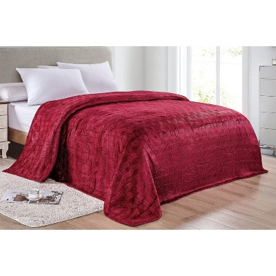 Super Comfy  Plush Chevron Arrow Embossed Jacquard Microplush Blanket