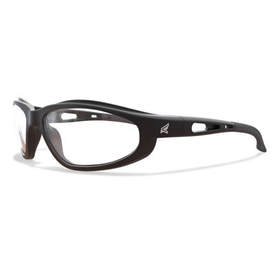 Edge Eyewear Dakura Safety Glasses Clear Lens Black Frame