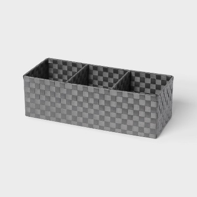 Woven Plastic 3 Compartment Bin - Brightroom™