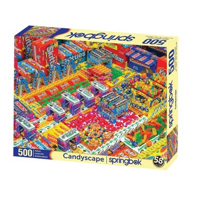 Springbok Candyscape Jigsaw Puzzle - 500pc: Memory Skills, Cardboard Material, Food Theme