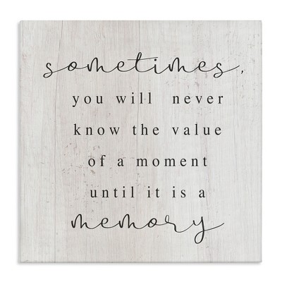 Stupell Industries Value Of A Moment Inspirational, 17" x 17"