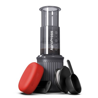 AeroPress Go Travel Coffee Press: Best Manual Single Serve Coffee Maker, Fits Travel Mug, 8 oz Capacity, Black