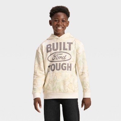 Boys' Ford Built Tough Camo Hooded Sweatshirt - Off-White