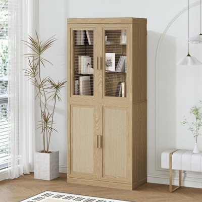 PexFix Wood Accent Cabinet with Adjustable Shelves